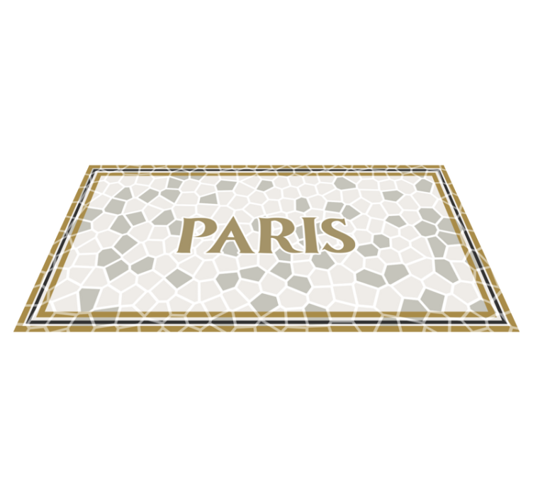 Paris Honeycomb Pattern personalized vinyl rug - TenStickers
