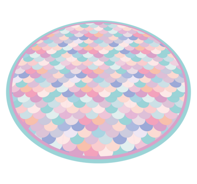 Geometric hanging circles living room rug - TenStickers
