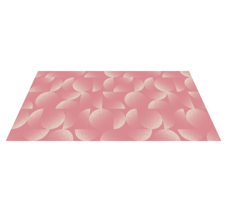 Textured pink pattern floral vinyl rug - TenStickers