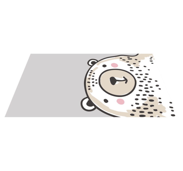 Bear Face Shape nursery vinyl rug - TenStickers