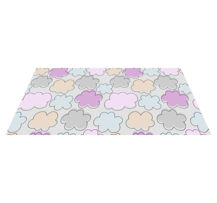 Cloudy Pastel playroom vinyl rug - TenStickers