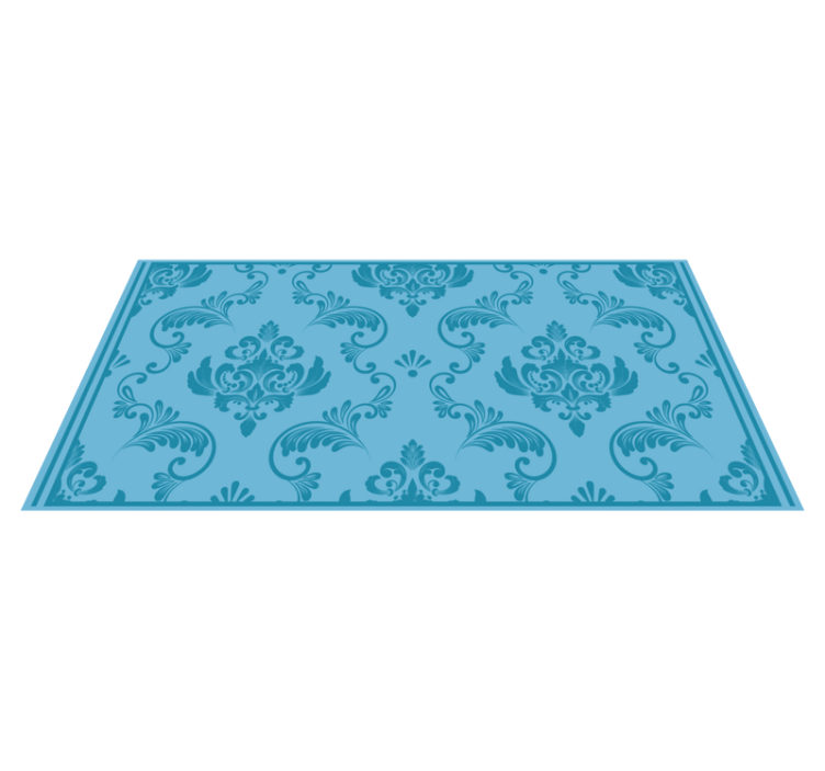 Hollywood-regency classic turquoise vinyl rug - TenStickers