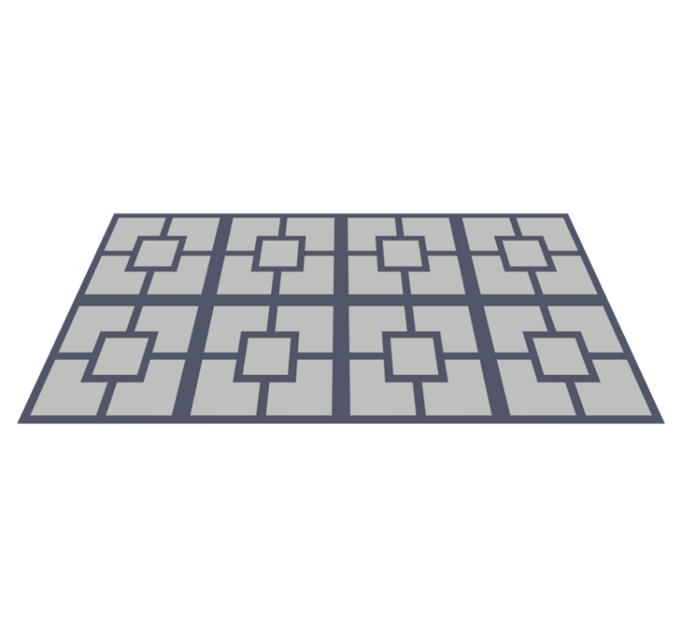 Square pattern geometric vinyl rug - TenStickers