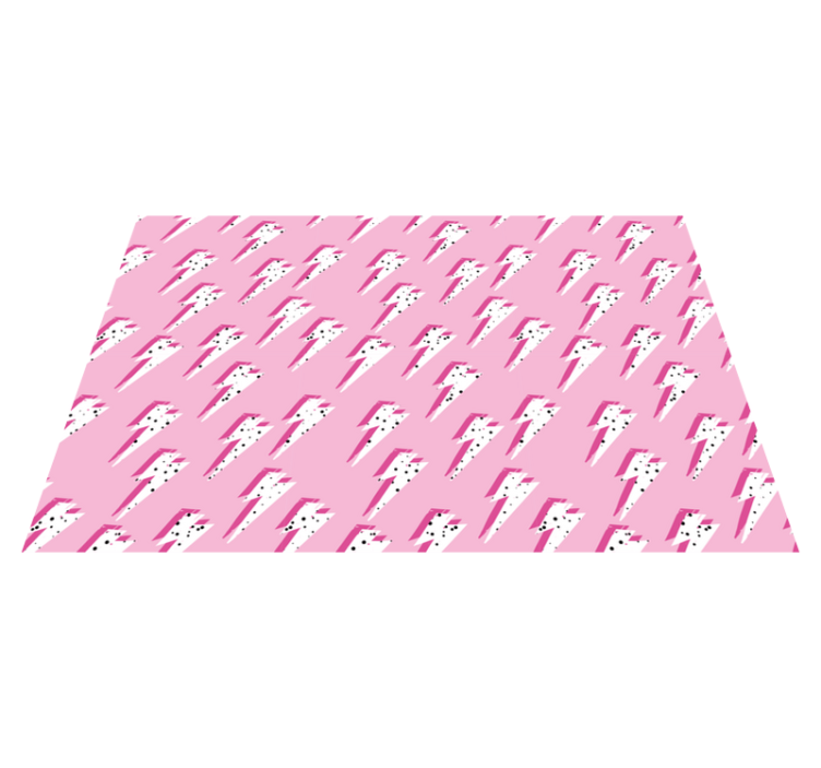 Pink lightning bolt teen vinyl rug - TenStickers