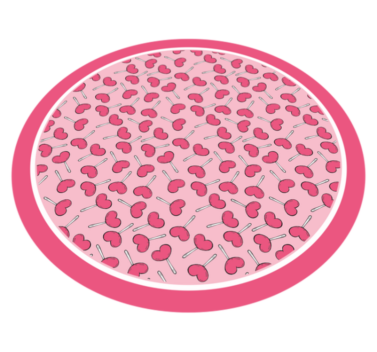 Cherry Delight Circle nursery vinyl rug - TenStickers
