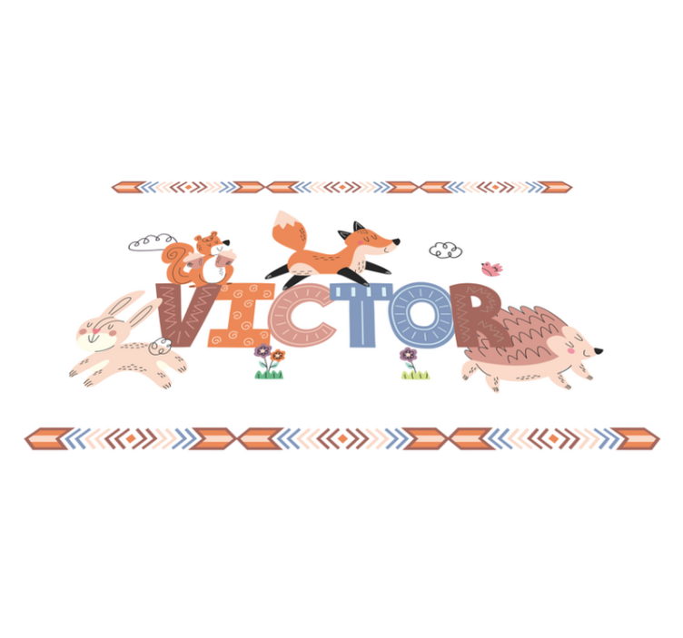 Customizable Critters personalized vinyl rug - TenStickers