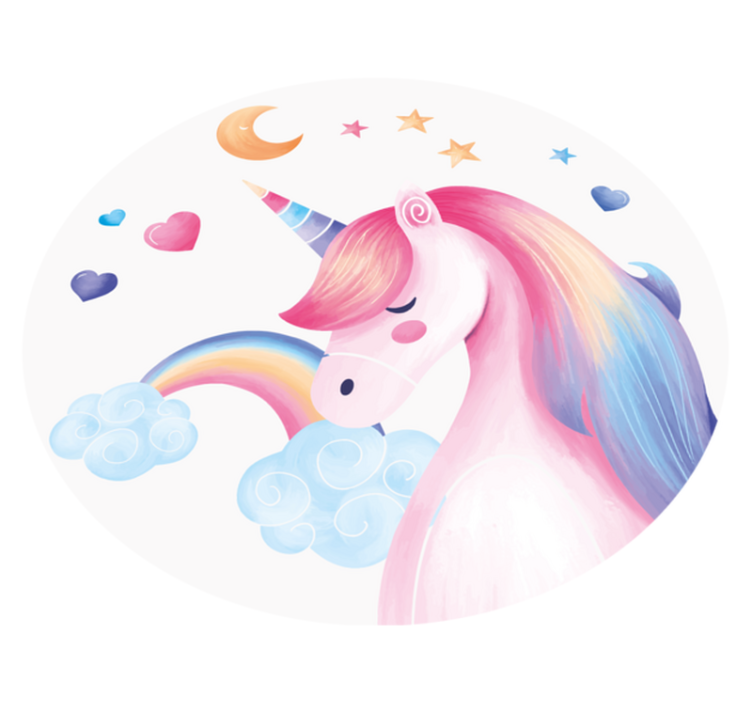 Unicorn Fantasy vinyl rug - TenStickers