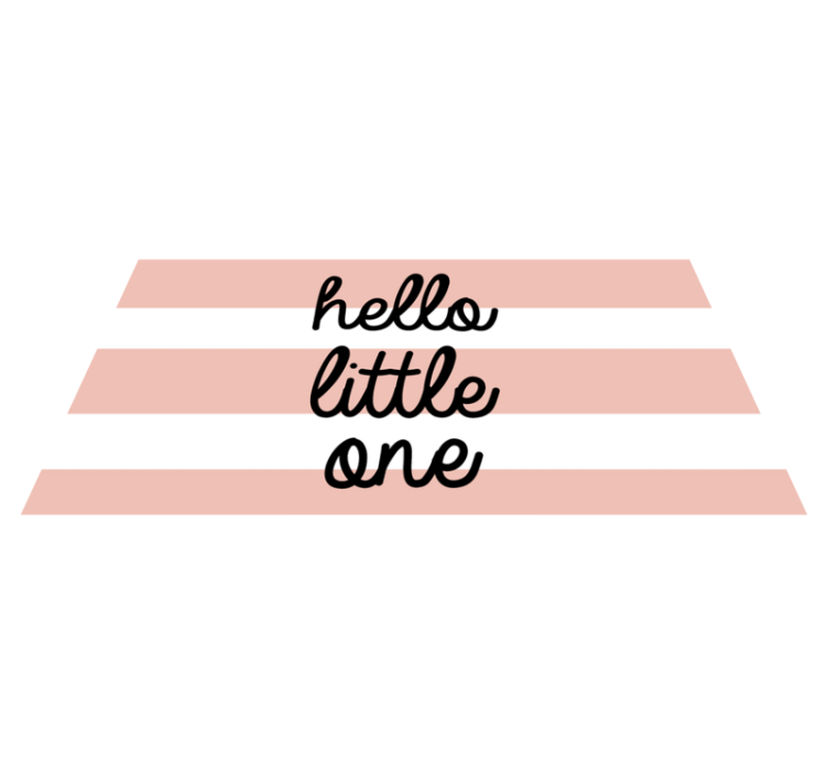 Nursery vinyl rug nursery striped welcome - TenStickers