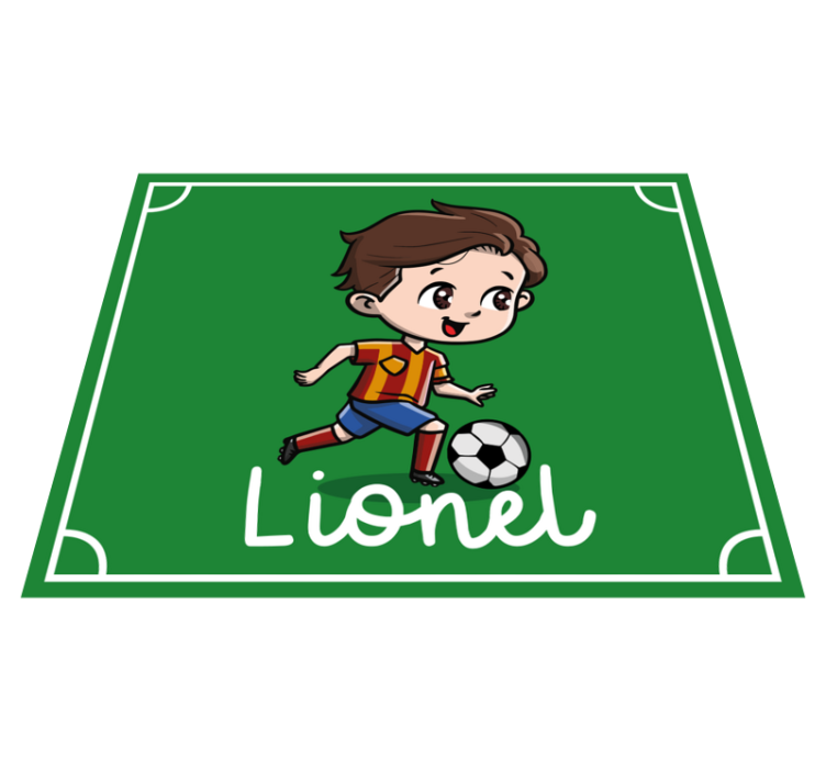 Customizable Soccer personalized vinyl rug - TenStickers