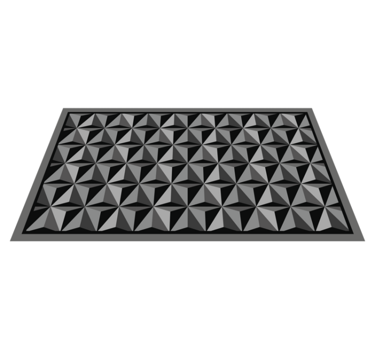 Illusion pattern geometric vinyl rug - TenStickers