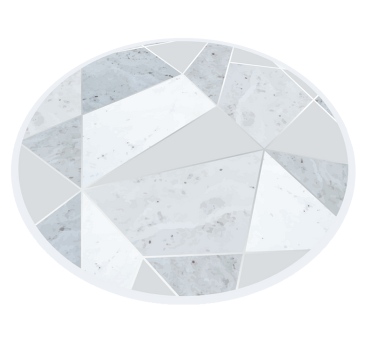 Geometric gray marble vinyl rug - TenStickers