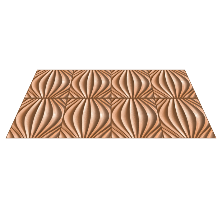 Mosaic vinyl rug wavy mosaic design - TenStickers