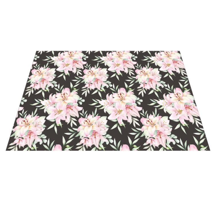 Floral Delicacy flower vinyl rug - TenStickers