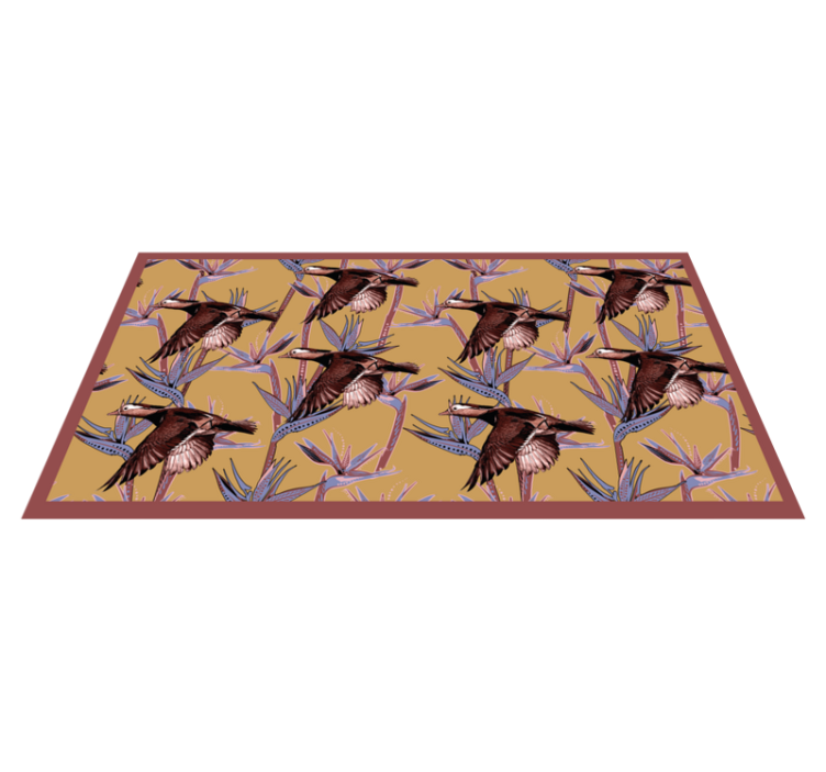 Flying Ducks Pattern animal vinyl rug - TenStickers