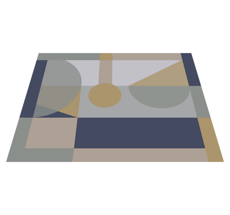 Abstract Geometrical Shapes geometric vinyl rug - TenStickers