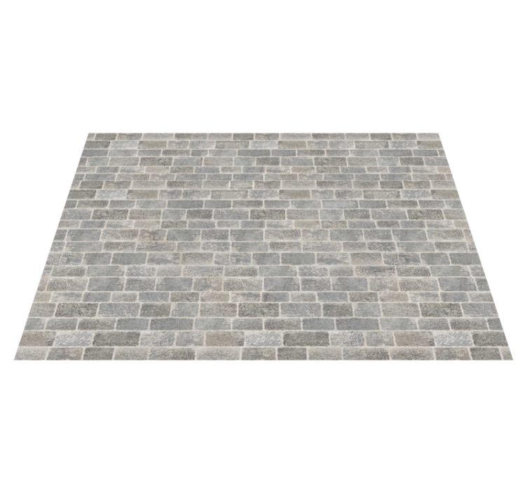 White brick rustic style stone floor tiles - TenStickers