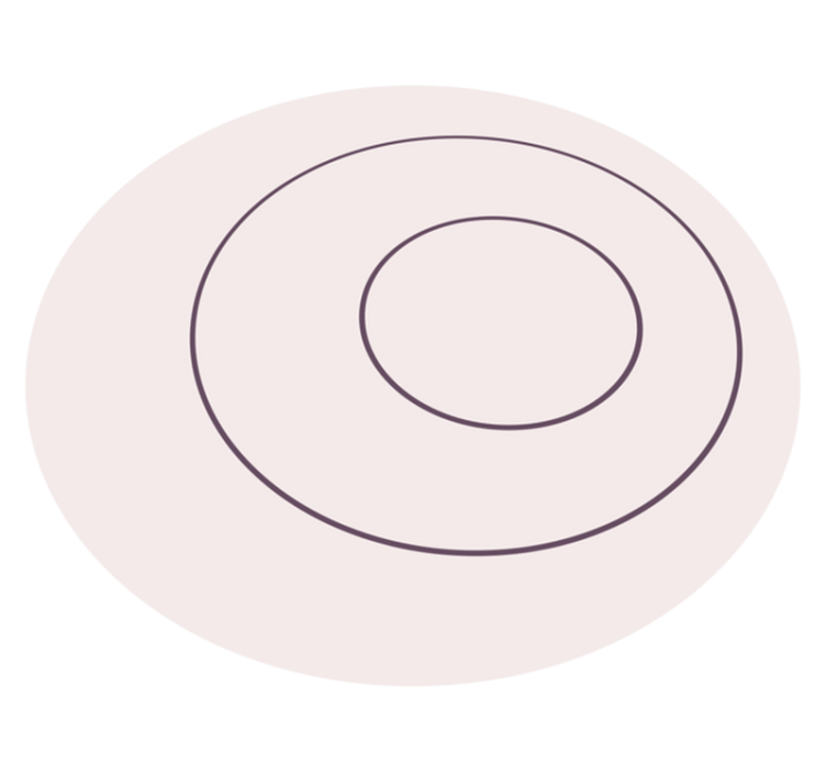 Minimalist Circular Aesthetic minimalist vinyl rug - TenStickers