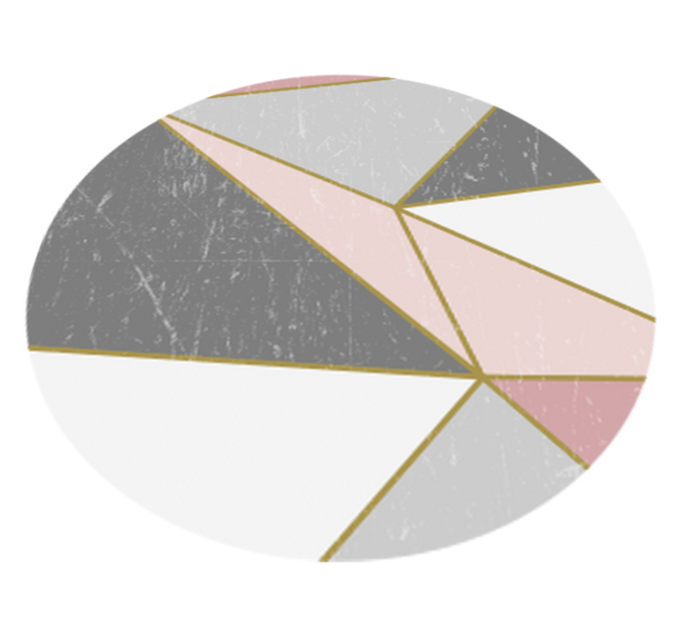 Geometric Marble Forms geometric vinyl rug - TenStickers