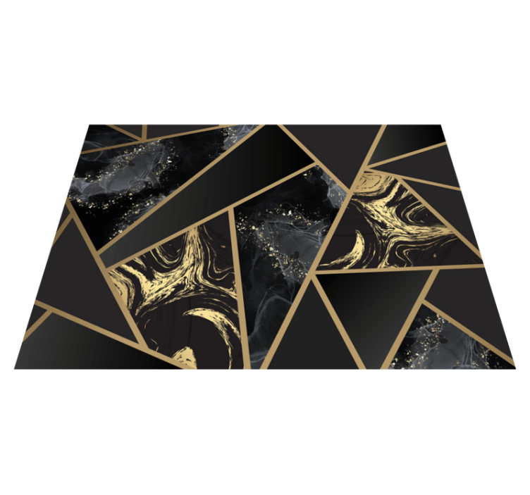 Geometric Marble Blend geometric vinyl rug - TenStickers