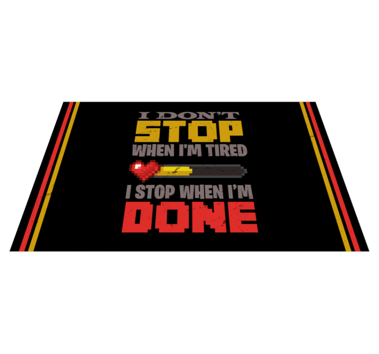 Motivational Statement Bold Colors custom vinyl rug - TenStickers