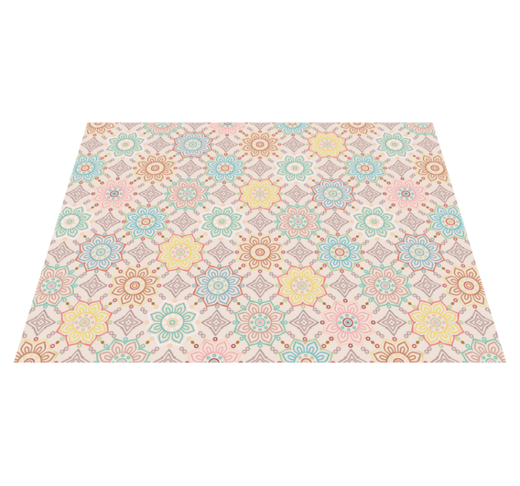 Original "Granny Chic" floral rug - TenStickers