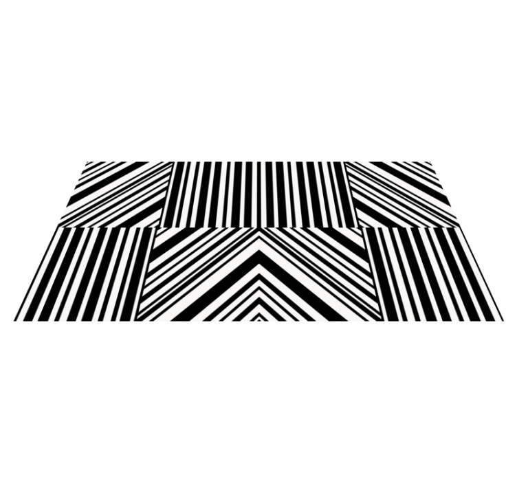 Bold Striped Pattern stripes vinyl rug - TenStickers