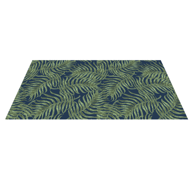 Tropical Leaf Pattern flower vinyl rug - TenStickers