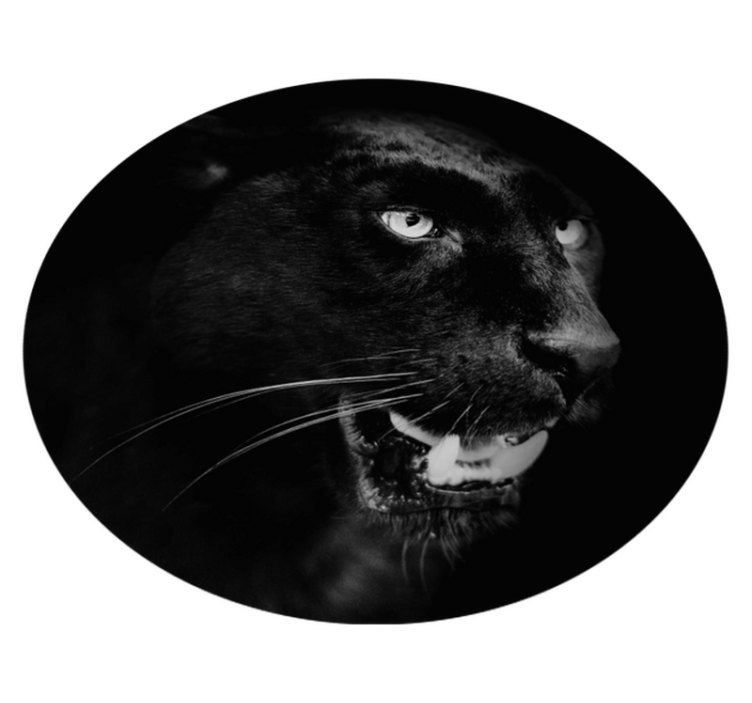 Black panther portrait animal mat - TenStickers