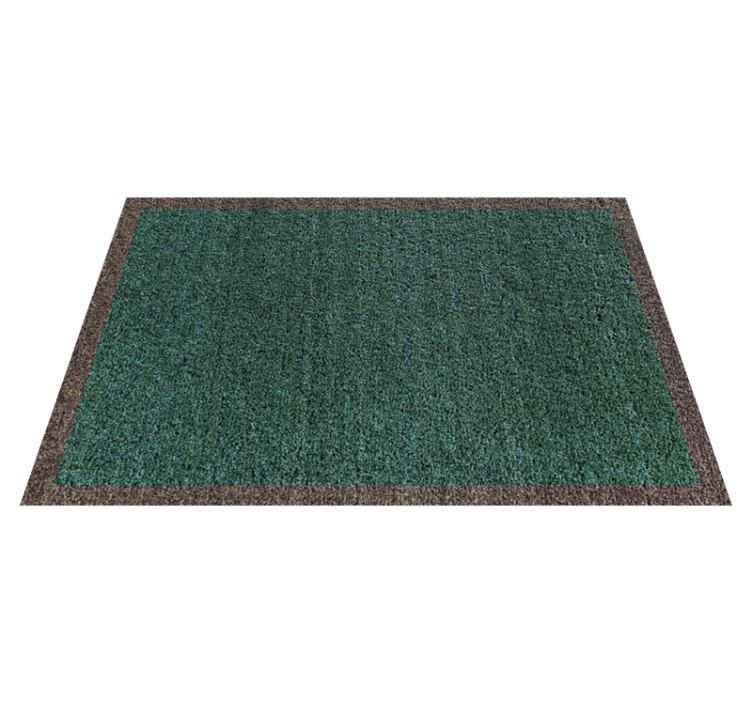 Teplon green and beige minimalist rug - TenStickers