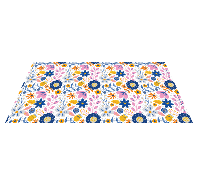 Floral Springtime nature floor vinyl rug - TenStickers