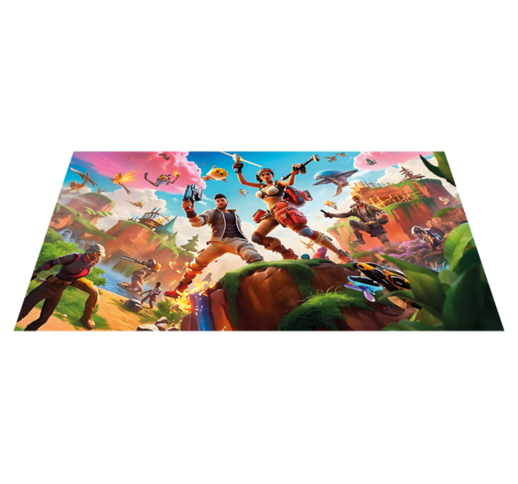 videogame characters bedroom vinyl rug - TenStickers
