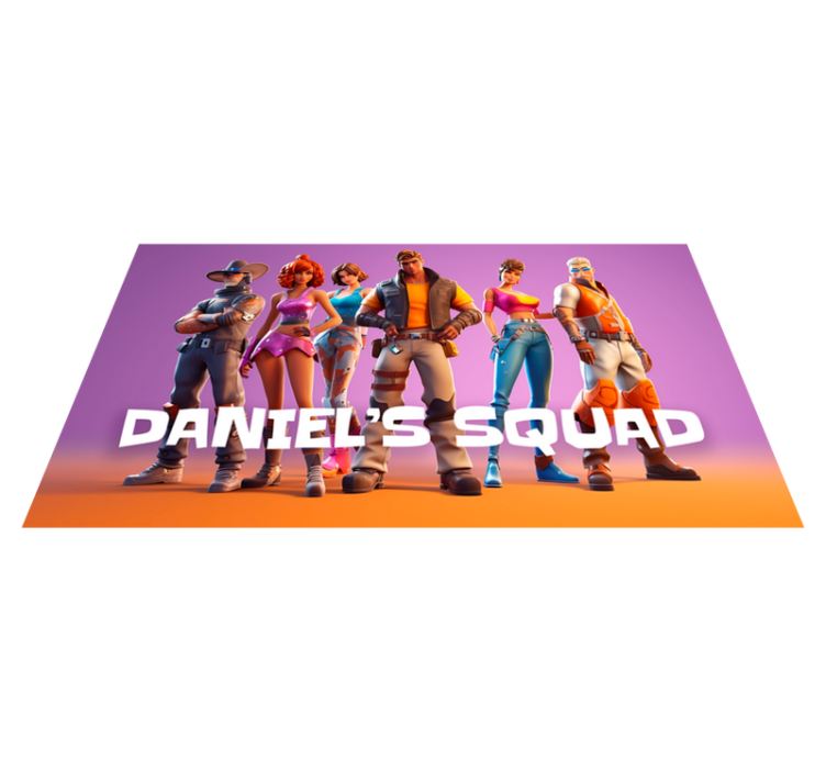 Gang of characters bedroom vinyl rug - TenStickers