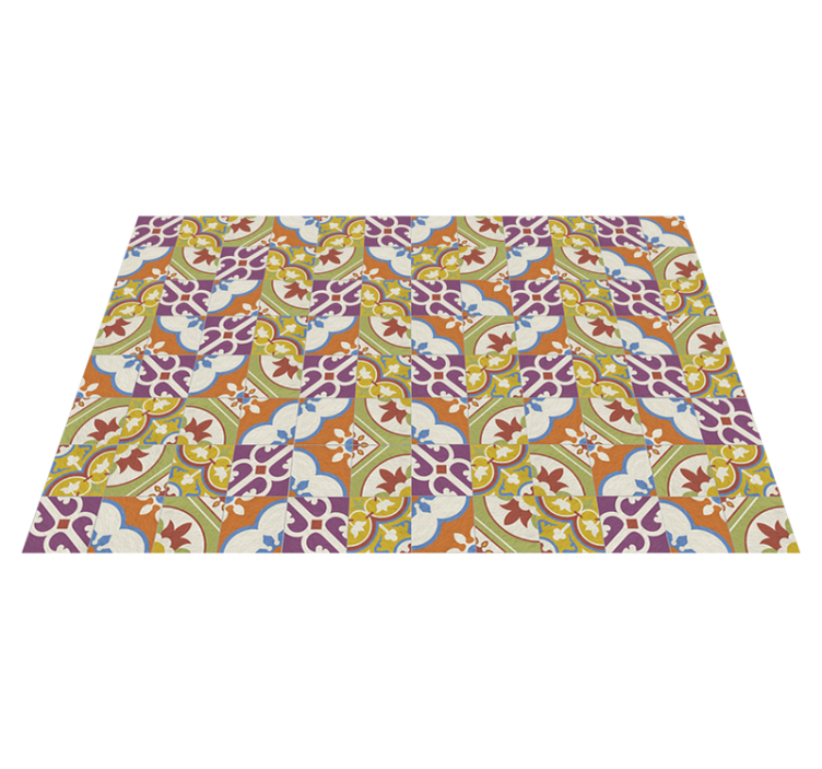 Ornamental pattern tiles vintage rug - TenStickers