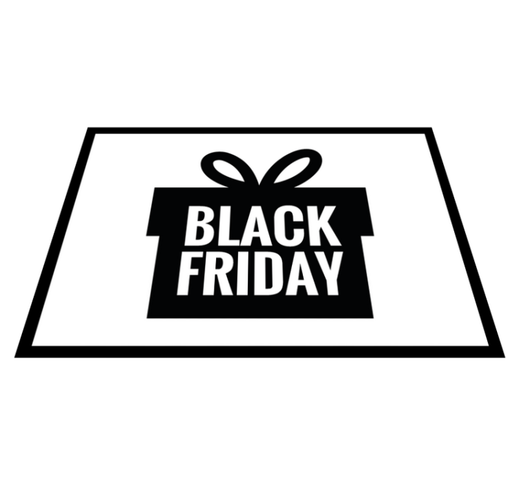 Black Friday box rectangular rug - TenStickers
