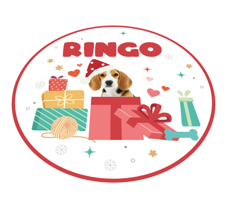 Custom pet name Christmas floor rug - TenStickers