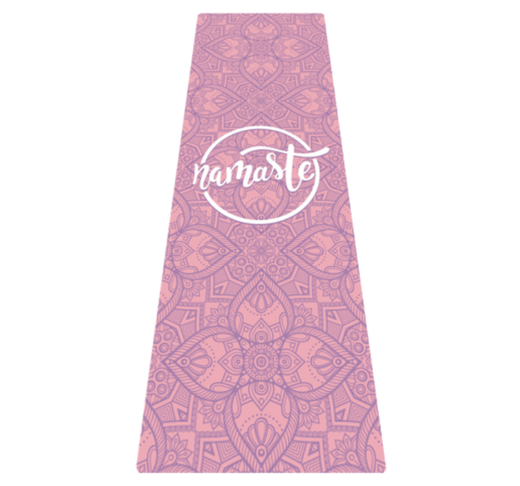 Namaste yoga custom vinyl rug - TenStickers