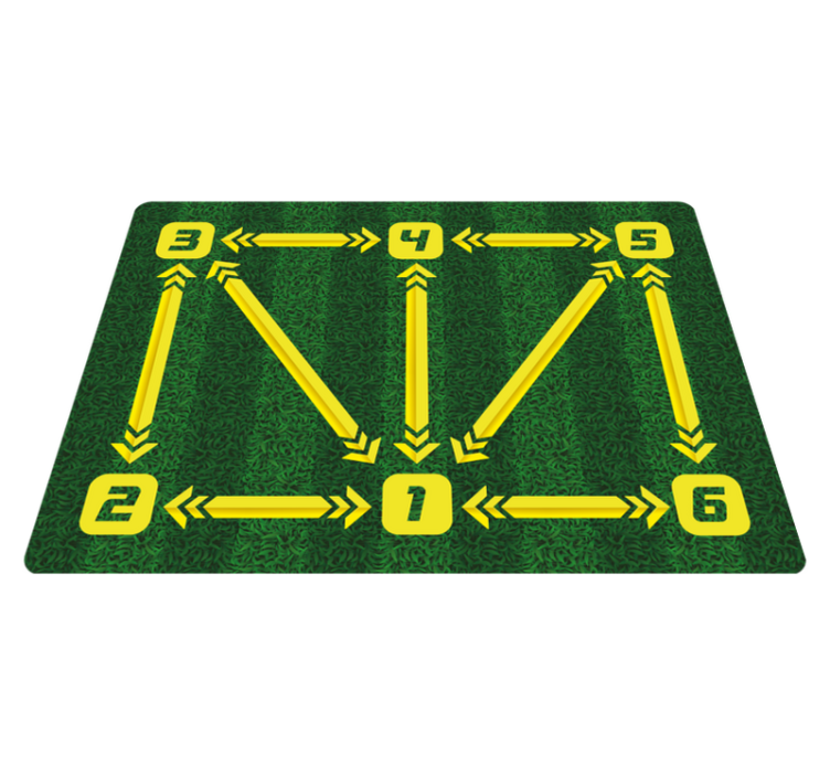 Football training rectangular rug - TenStickers