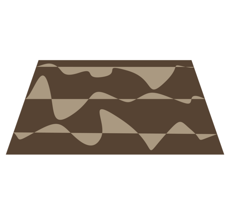 Abstract brown kitchen mat - TenStickers
