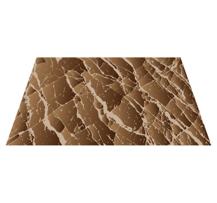 Brown marble effect dining room vinyl rug - TenStickers