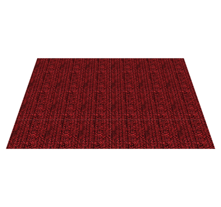 Textured wool effect red vinyl rug - TenStickers