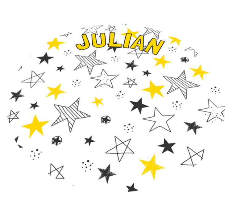 Custom Starry Theme personalized vinyl rug - TenStickers