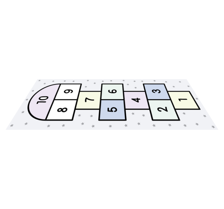 Hopscotch Play gaming vinyl rug - TenStickers