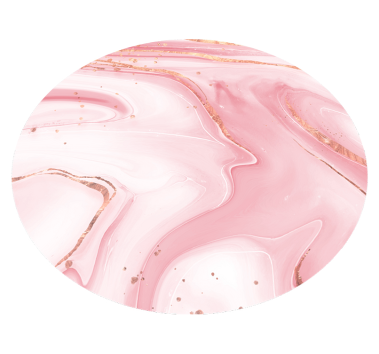 Round shaped pink & white colors marble vinyl rug - TenStickers