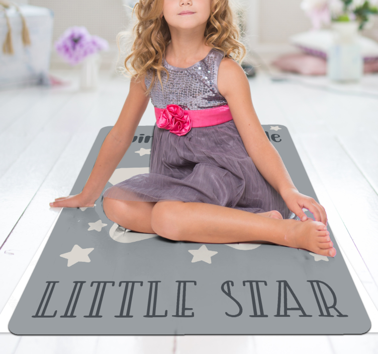 twinkle twinkle little star song  star rug - TenStickers
