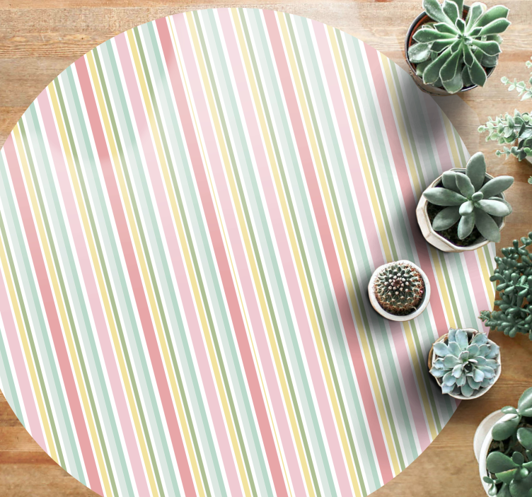 Vibrant stripes vinyl rug - TenStickers