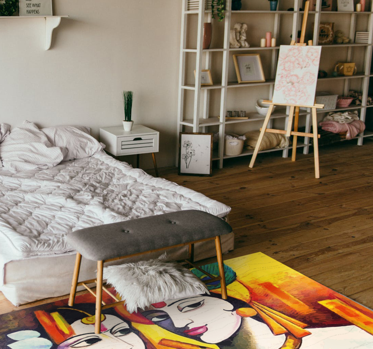 Modern art humans modern rug - TenStickers