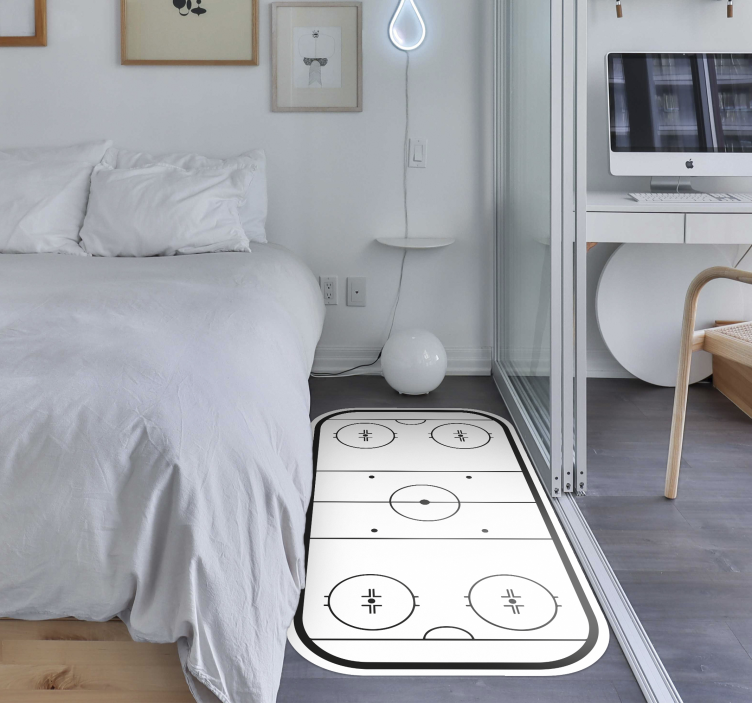 Ice hockey rink gaming vinyl rug - TenStickers