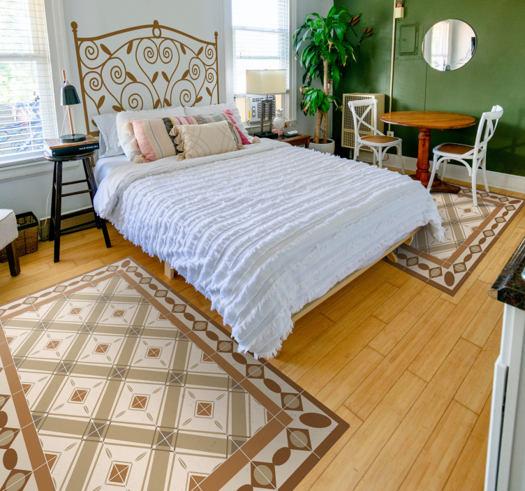 Portuguese tiles vinyl living room rug - TenStickers