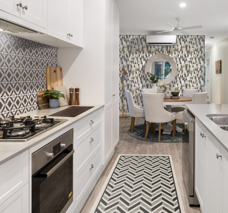 Kitchen nordic arrows nordic vinyl rug - TenStickers