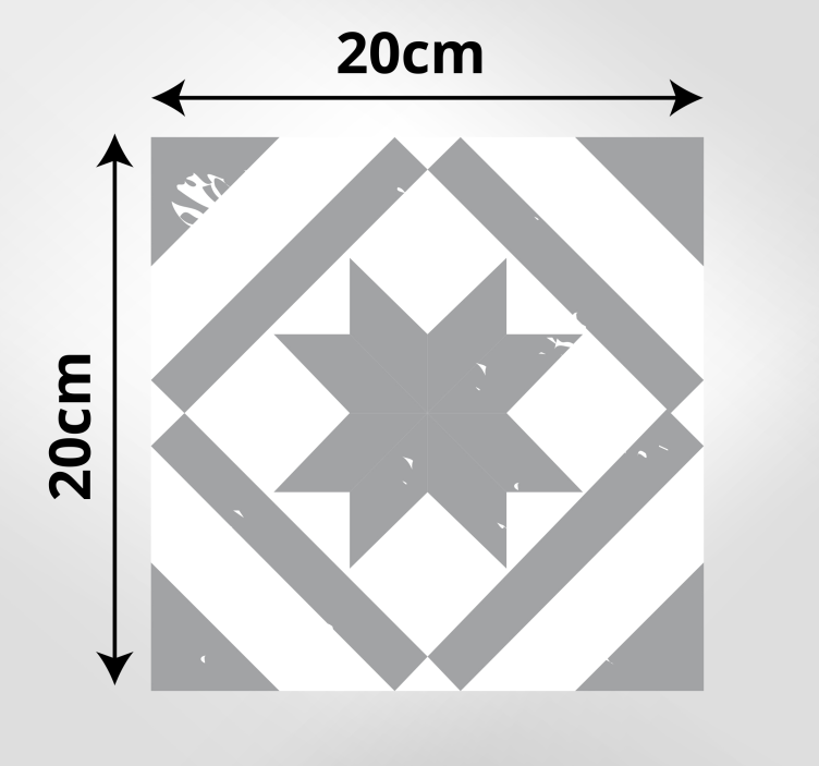 Star Patterned Tiles mosaic vinyl rug - TenStickers